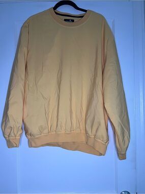 Ashworth Men’s Large Yellow Golf Pullover Sweater Lightweight